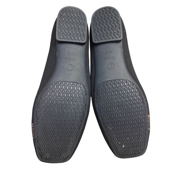 Vivaia Margot Square Toe V-Cut Flats Women’s 41.5 10 Black Cheetah Comfort Knit - Picture 6 of 6